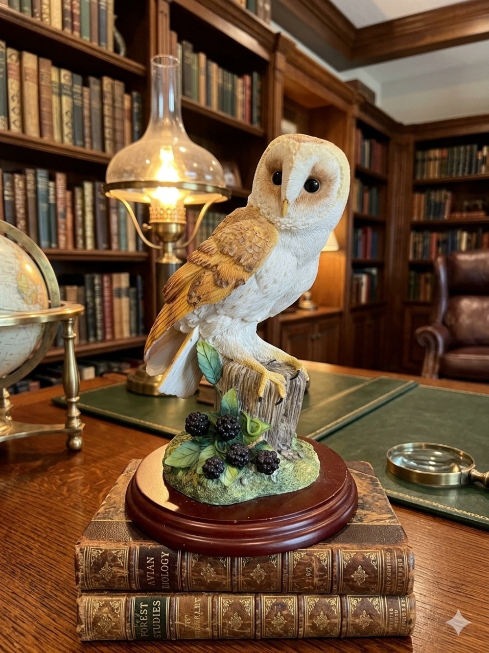 🦉 RARE Hand Painted Limited Edition Shakespearean Barn Owl Sculpture + A GIFT 🎁